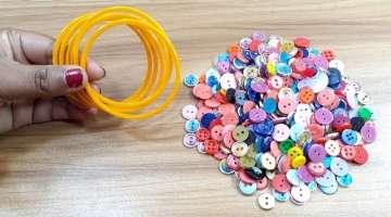 2 SUPERB HOME DECOR IDEAS USING OLD BANGLES AND BUTTON | DIY CRAFT...