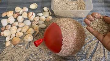How To Make Flower Vase From Seashells And Sand...