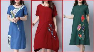 Casual Classy And Stylish Designer Patch Work Midi Dresses