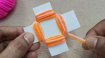 Amazing 2 Beautiful Woolen Yarn Flower making ideas with Paper 