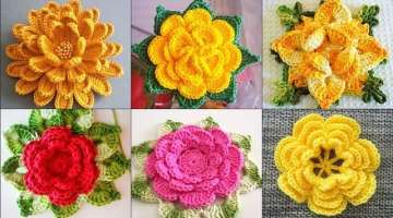 Today's Runinng & Beautiful Crochet Decorative Flower Patterns & Design ideas/Easy Crochet Patter...