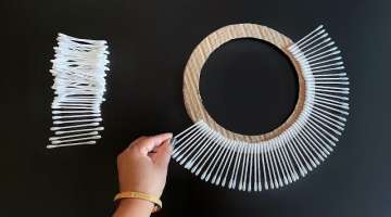 Beautiful Wall Hanging Using Cotton Earbuds / Paper Crafts For Home Decoration...