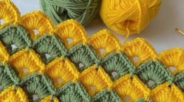 Crochet knit blanket pattern / how to make knit vest/ knitting bag pattern...