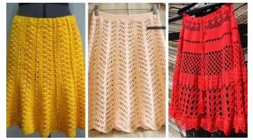 Beautiful And Impressive Crochet Knitting Skirts Party Wear Dresses For Woman And Girl Ideas