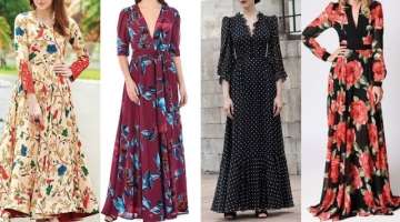 top trending and upcoming fashion bohemain romantic printed linen cotton chiffon long Maxi dresse...