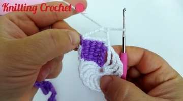 RİGHT HAND//EASY CROCHET HAİR BAND #easycrochethairband #knittingcrochet
