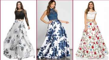 Gorgeous And Beautiful Flowers Print Silk /Satin 2Pc Prom Dresses/Evening Gown Dresses