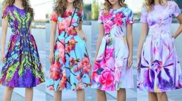 most attractive and colorful printed casual wear skater dresses/beach dress/sun dresses design 20...