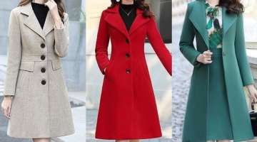 top47 exclusive collection of winter long coat/jackets trench coat A Line style girls stylish coa...