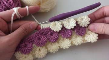 Very beautiful and easy crochet baby blanket, shawl, bedspread model...