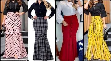 Classy & elegant casual wear long skirts designs for women/floor length Cotton long skirts ideas