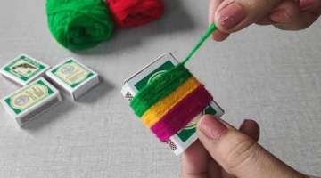 3d Beautiful Hand Embroidery flower design trick with match box...