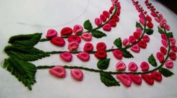 Hand Embroidery: Neckline Embroidery/Brazilian Embroidery