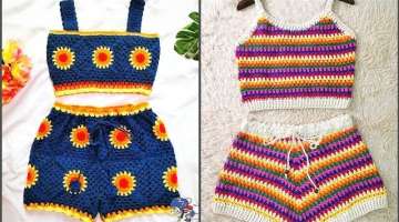 New Arrival Crochet Shorts/Easy Crochet Two Piece Short Dresses