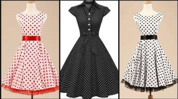Latest Beautiful And Stylish Vintage Style Polka Dot Midi Skater Dresses
