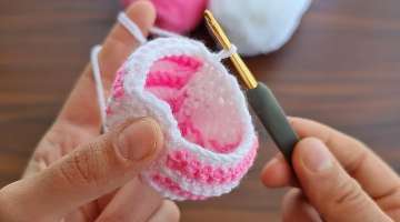 SUPER IDEAS! Look, I made you a very beautiful crochet keychain mini money wallet today!