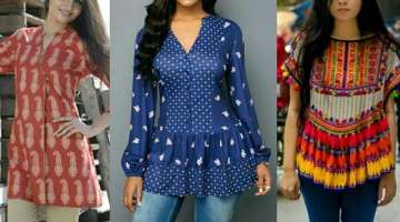 STYLISH CASUAL SHORT KURTI DESIGNS FOR JEANS || TOPS ON JEANS