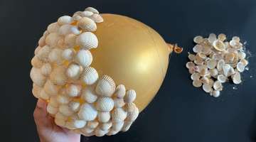 Unique craft using waste Balloon and Seashells / Home Decoration Ideas / Best out of waste...