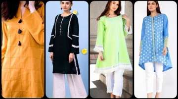 Most beautiful latest designer girls tunics top 100% pure cotton Ladies shirts designs | Part 7