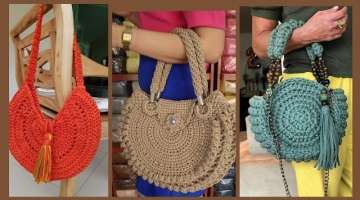 Stunning And Elegant Designer Crochet Colorful Handmade Hand Bags /Purse Collection