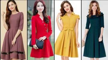 Most Attractive Stylish And Modern Style Plain Aline/Skater Dresses